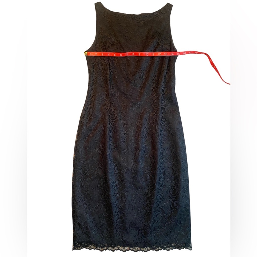 Address Maggy Elegant Black Lace Midi Dress, Size 6, Polyester, Lined - Picture 5 of 7